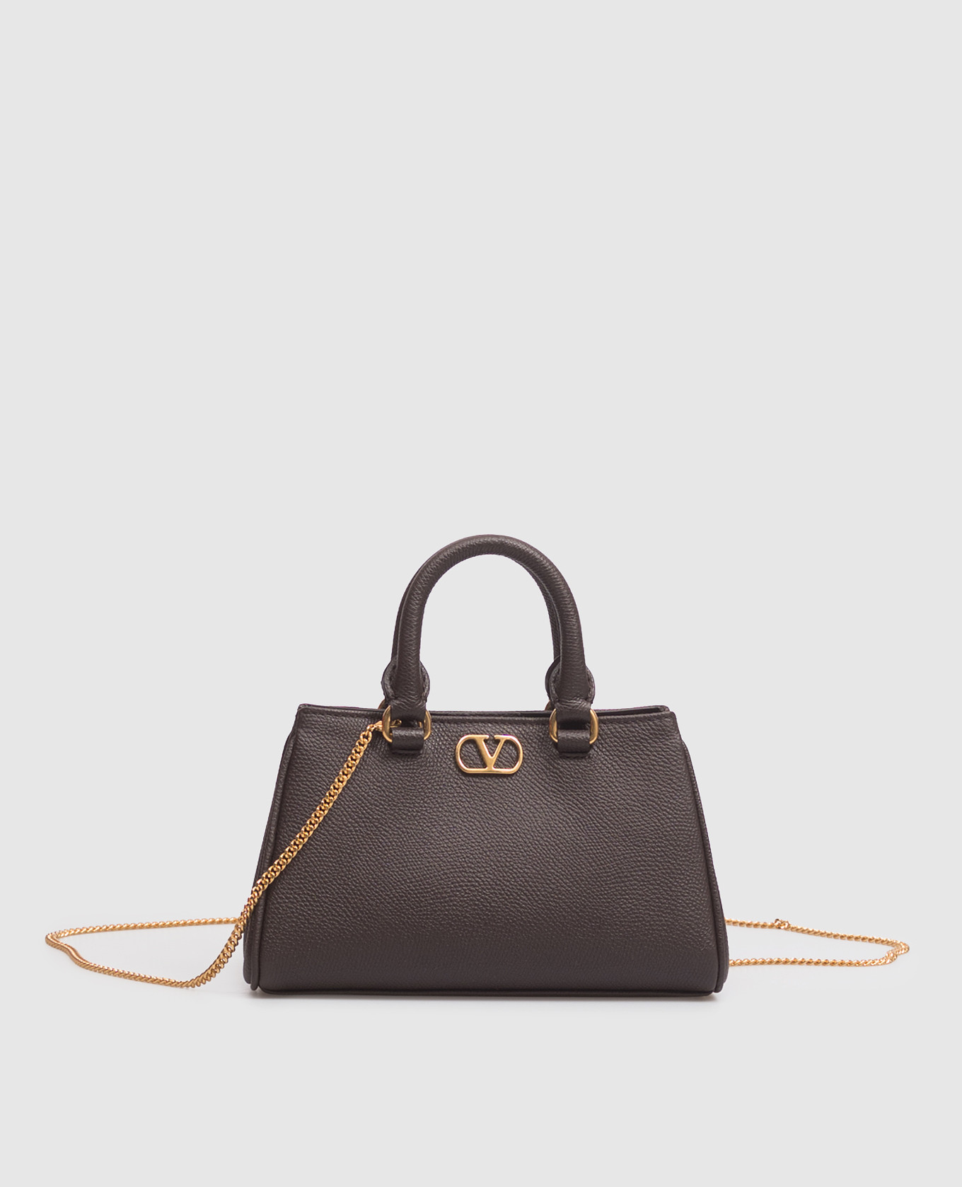 Brown VLogo mini leather bag