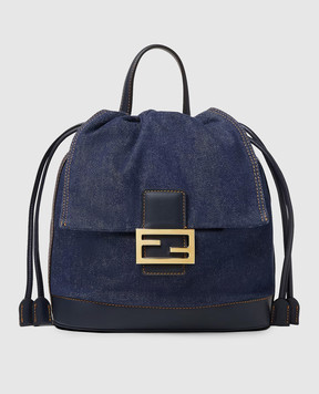 Fendi Blue denim backpack 8BZ057AWVF