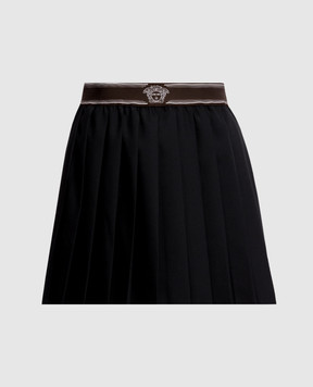 Versace Black pleated wool skirt 10258811A17669
