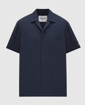 Iceberg Blue shirt with linen G0103625