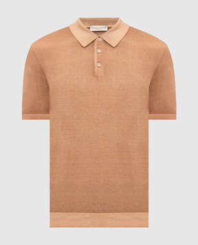 Cashmere&Whiskey Brown cotton polo shirt M54268052