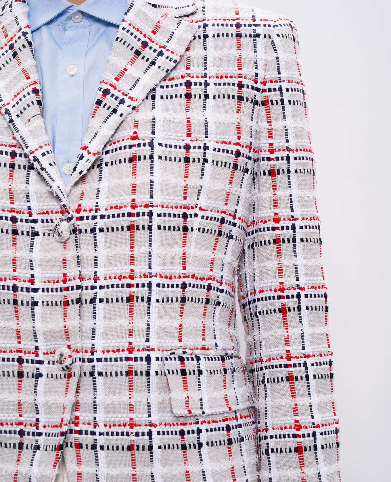 Gray tweed jacket with wool Thom Browne 5