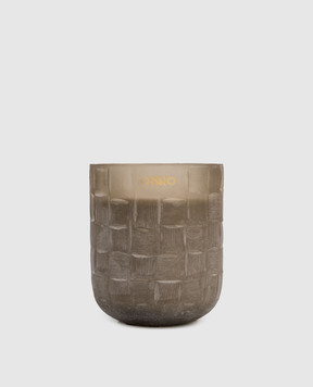 Onno Chess S candle with Precious Oud scent in a glass candle holder ON785PO