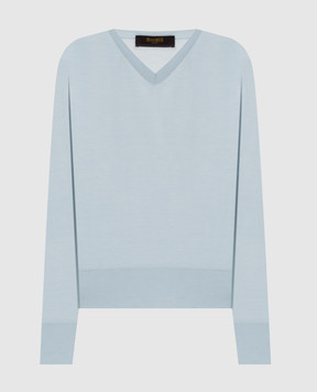 MooRER VARENNA blue wool pullover VARENNAW18