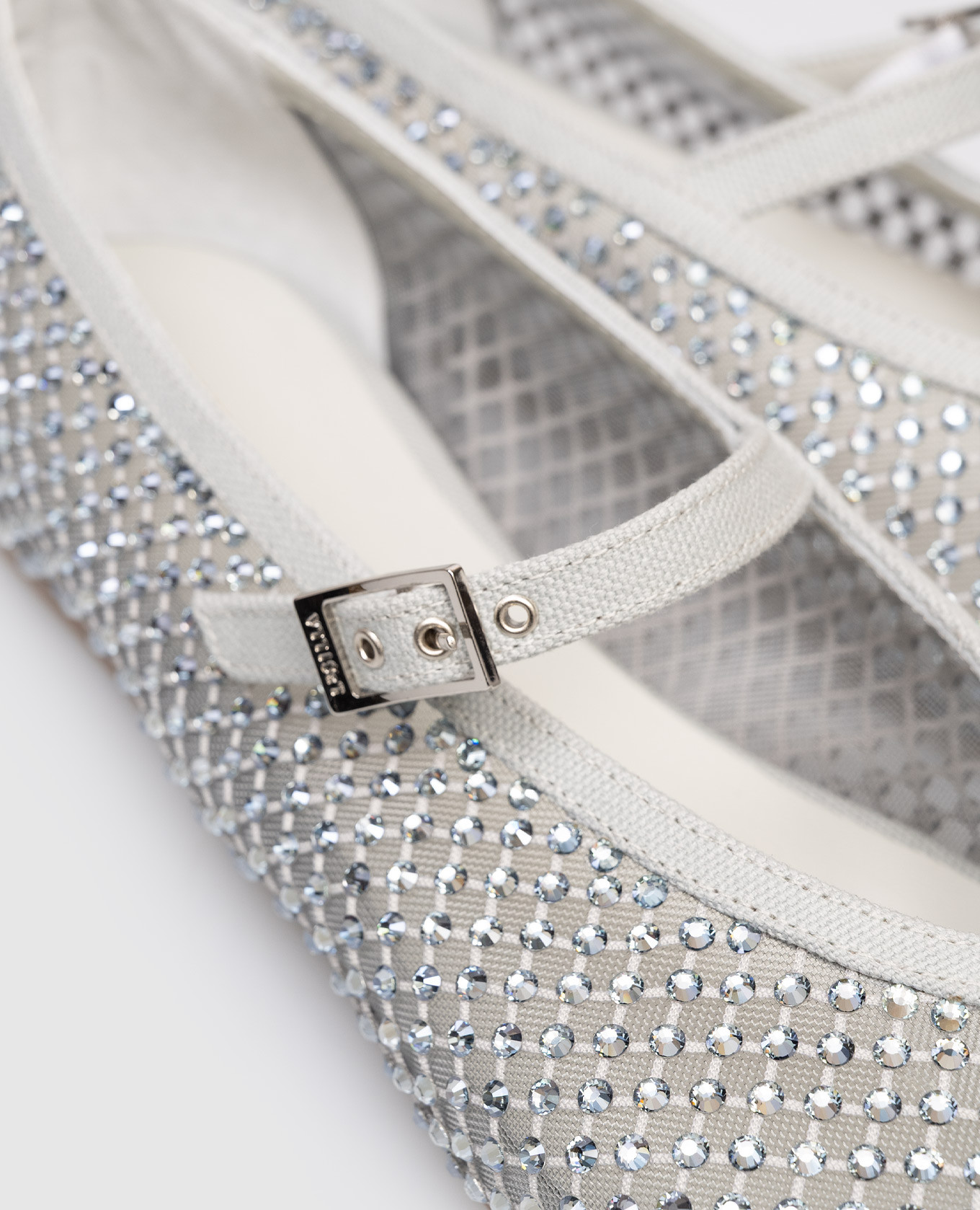 GILDA gray ballet flats with crystals Le Silla 5