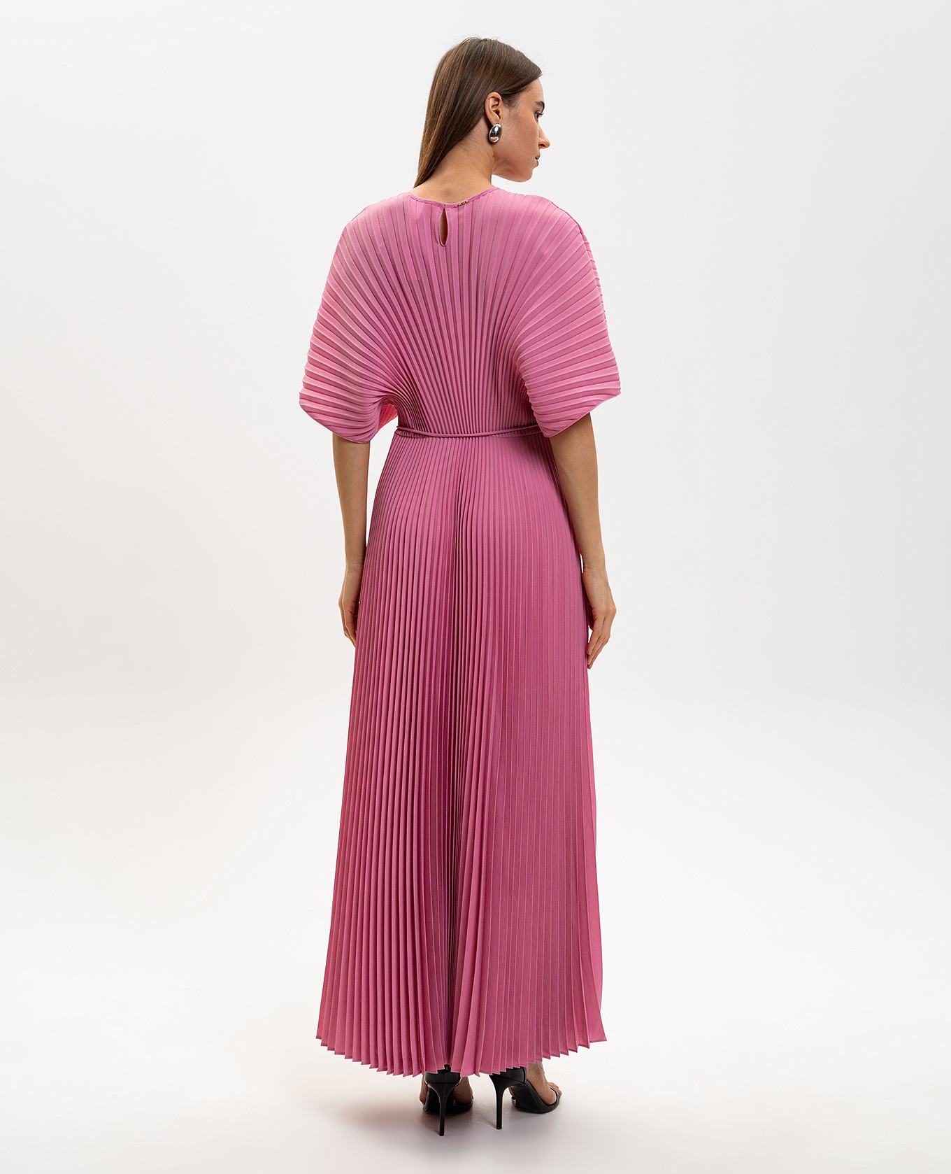 

Pink maxi dress with logo Twinset