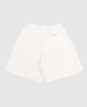 Dolce&Gabbana Children's white shorts with monogram patch L43Q97FU628812+