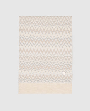 Missoni Children's beige scarf with patterned wool MZ0B43W0028