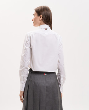 Thom Browne White shirt with a patch FLL164A03113