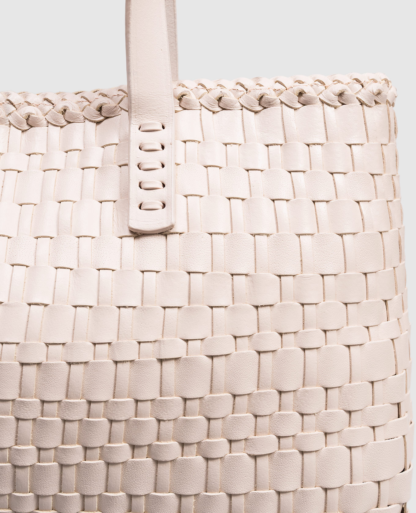 Salvage Pink Woven Leather Tote Bag Dragon 4