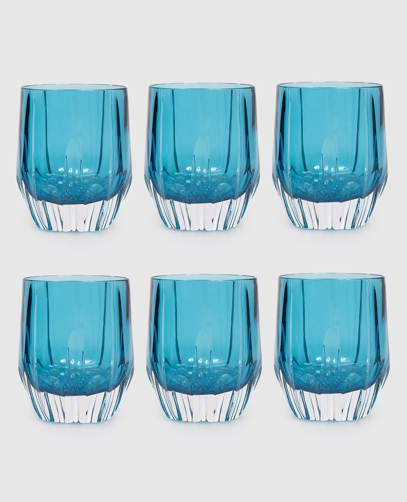 

Set of blue crystal glasses DIAMOND 6 pcs La Reine