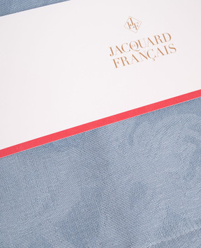 Le Jacquard Fraincais Tivoli blue linen runner 31308