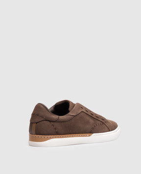 Fendi Brown nubuck City sneakers 7E1937AY1X