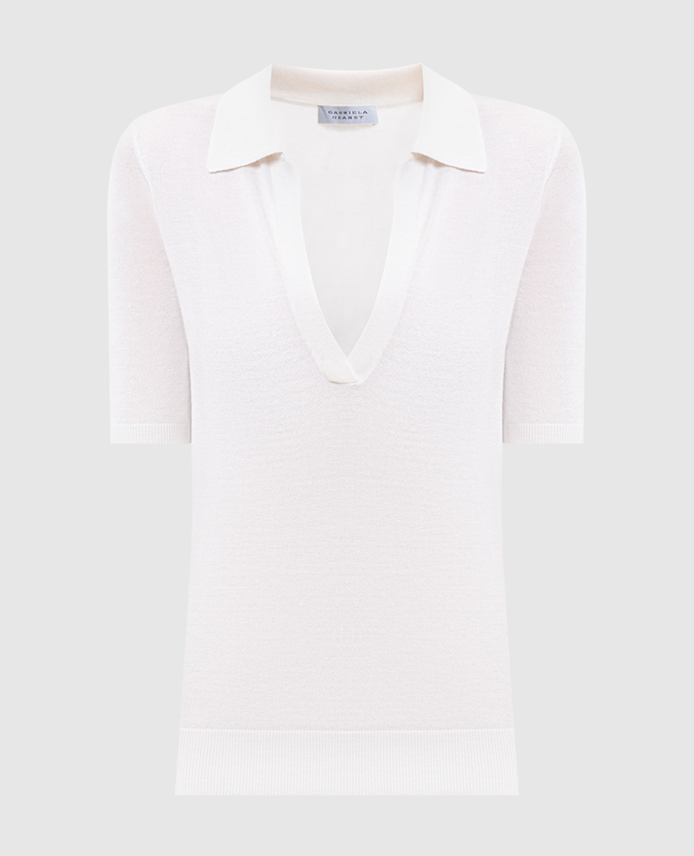 

Frank white cashmere and silk top Gabriela Hearst