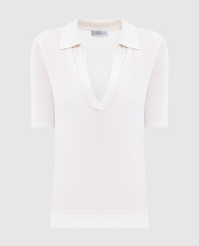 Gabriela Hearst Frank white cashmere and silk top X009330A003