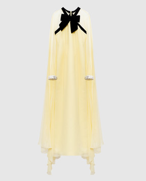 Richard Quinn Yellow silk dress RQSS2616