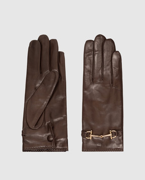 Sermoneta Gloves Brown leather gloves A109MODGRIMALDA