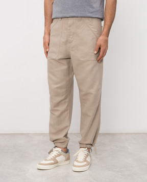 Brunello Cucinelli Beige linen pants MH255S2470