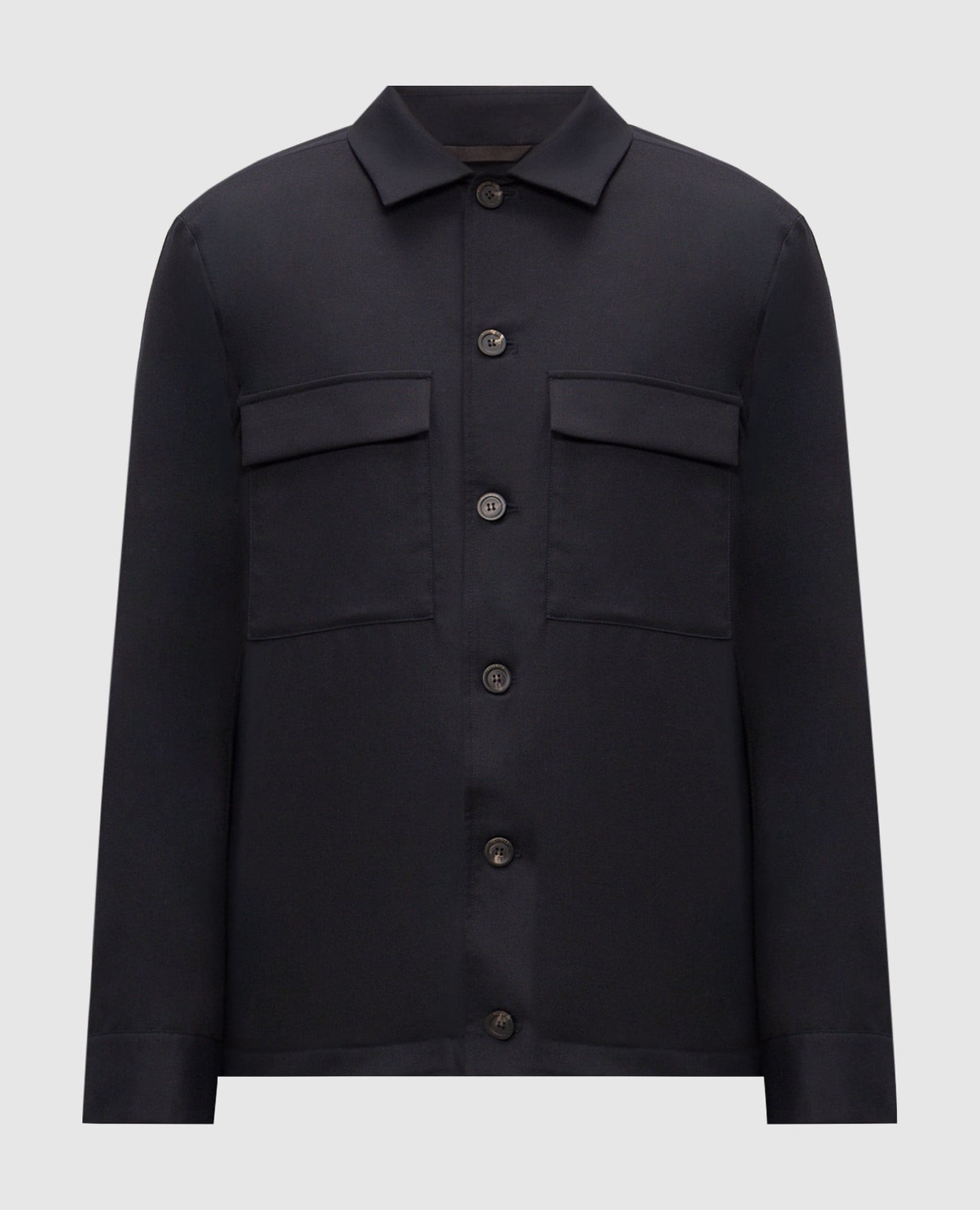Blauw wollen shirt