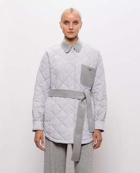 Fabiana Filippi Gray shirt-style combination jacket CTD216F188M316