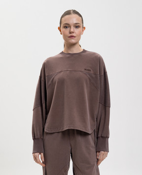 The Attico Brown sweatshirt with logo embroidery 260WCF00025JJF006AA