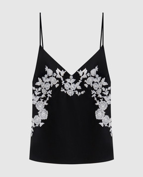 Ermanno Scervino Black top with lace D482L319APXZV
