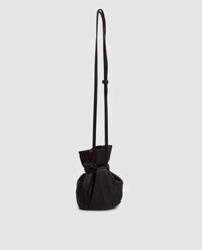 Y`S Yamamoto Black leather pouch bag YQA03713
