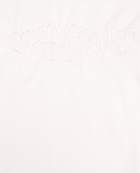 Sprayground Children's beige T-shirt with logo embroidery SPY1459IVO