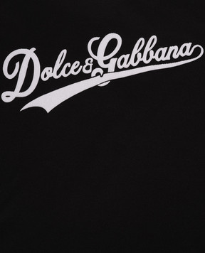 Dolce&Gabbana Children's black T-shirt with logo L5JTQGG7PWI26