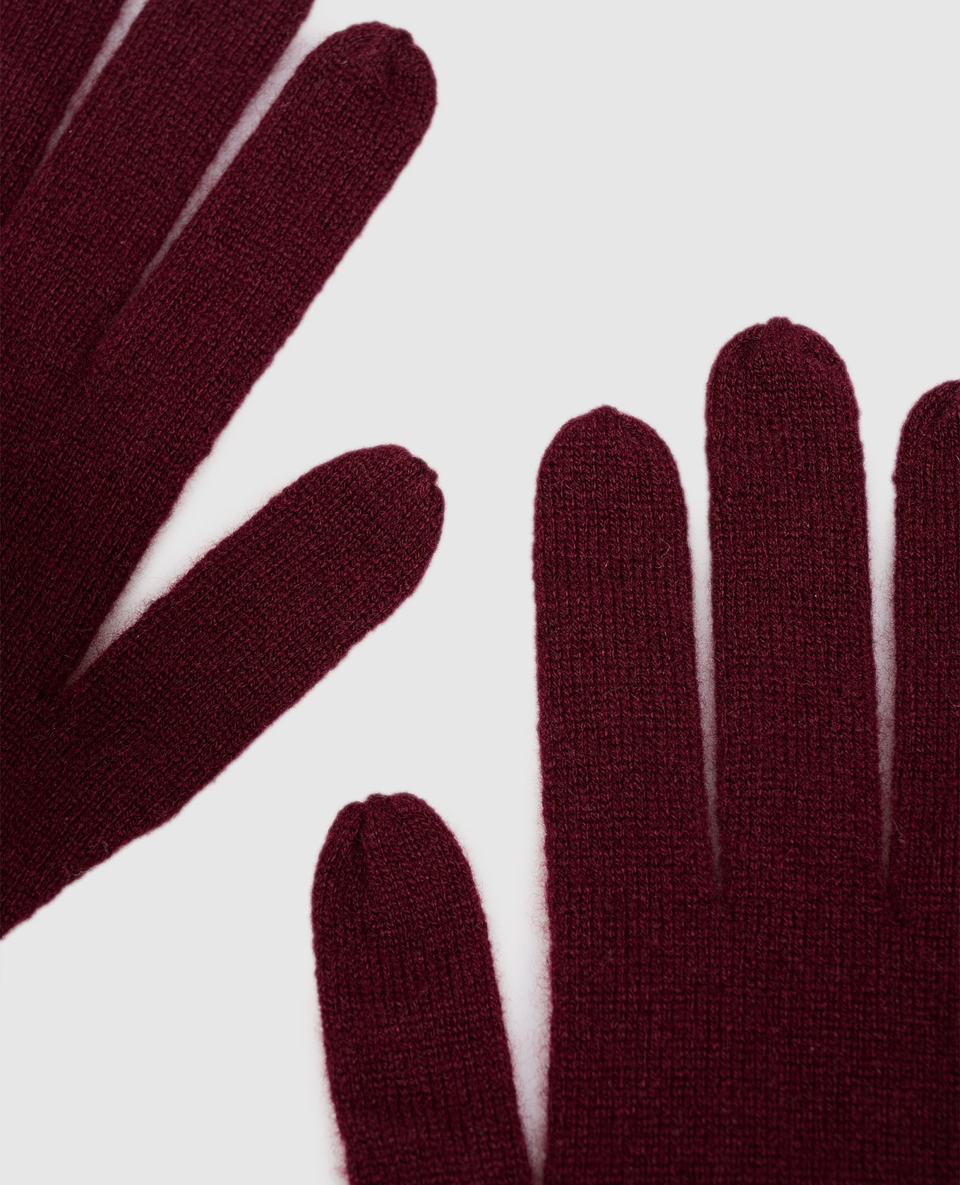 Burgundy cashmere gloves Allude 3