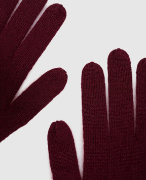 Allude Burgundy cashmere gloves 26592000