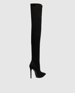 Babe Pay Pls Black suede over-the-knee boots 626110ZA