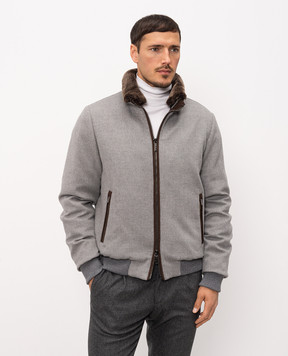 MooRER BELLATI gray down jacket made of wool and cashmere BELLATILS9