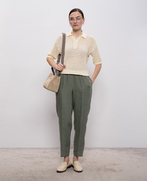 Peserico Green linen pants P0407202647