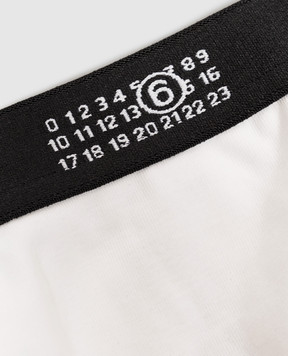 Maison Margiela MM6 White briefs with logo pattern MKL840060