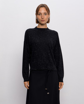 Peserico Black wool sweater with lurex A99269F1809771