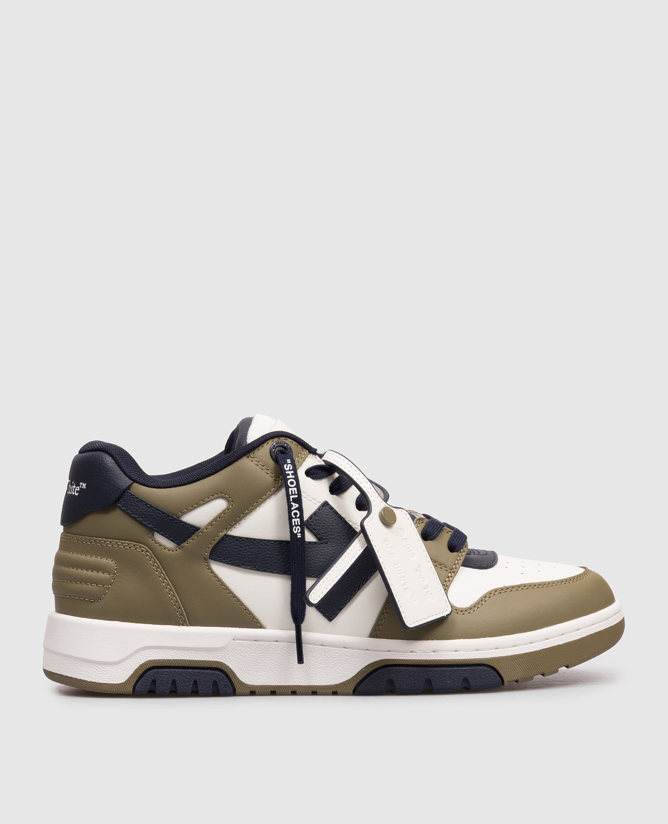 Out Of Office Khaki Leather Sneakers