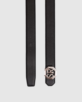 Stefano Ricci Black leather belt N352VDC184P