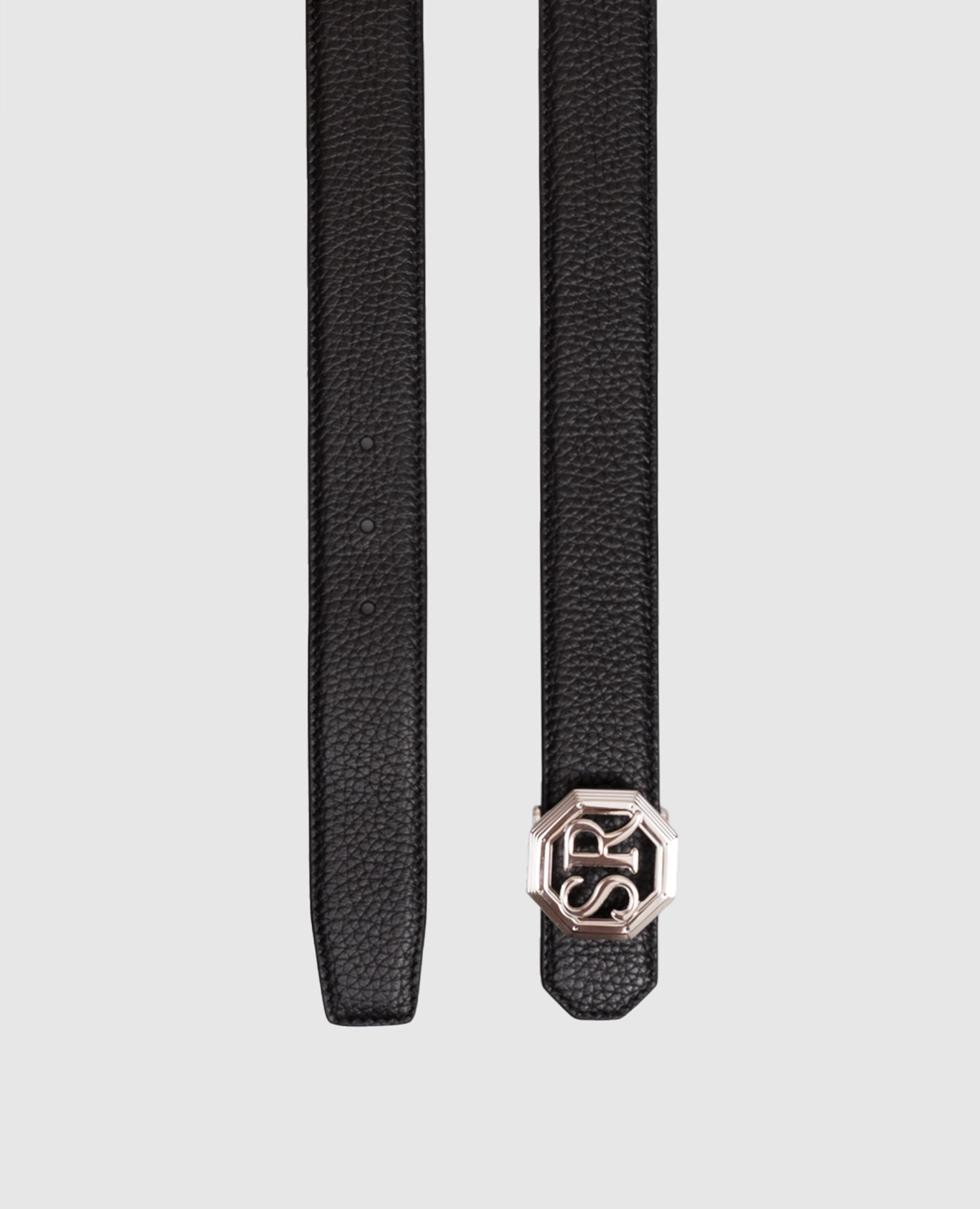 Black leather belt Stefano Ricci 3