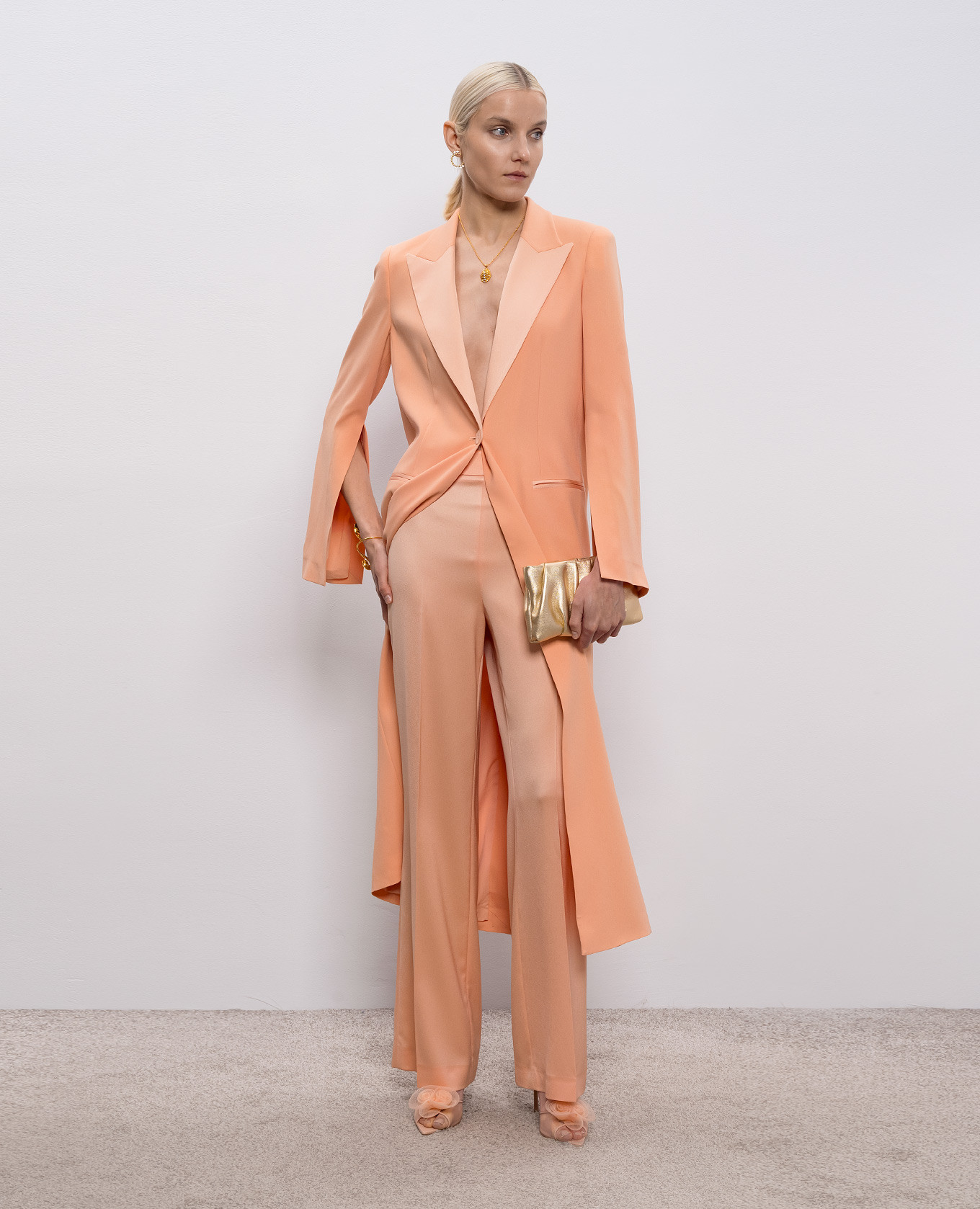 

Pink flared pants with logo Twinset