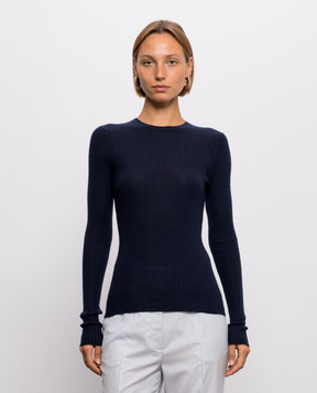 Gabriela Hearst Browning blue cashmere and silk jumper X009246A003
