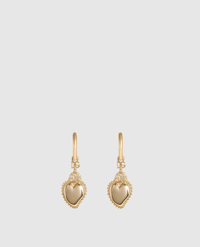 Dolce&Gabbana Gold heart-shaped earrings WES8S1W1111