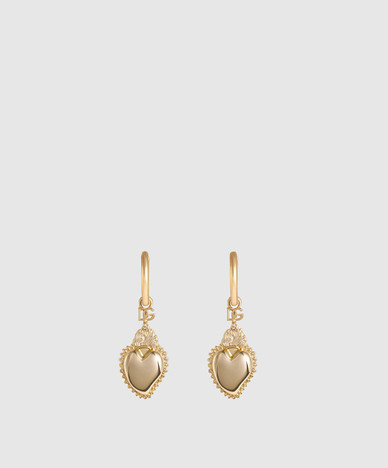 Gold heart-shaped earrings