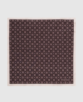 Peserico A burgundy scarf-pache in a print R71026C0CC955