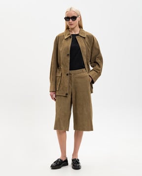 ARMA MEAVE khaki suede jacket 005L26104702