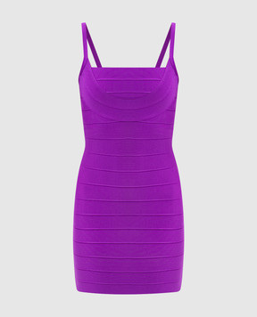 Herve Leger Purple mini dress The Dance Floor 46HLFT8571190
