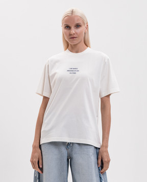 Vetements Ivory T-shirt with print MH27TR173Ww