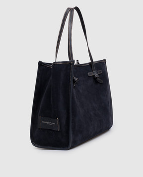 Gianni Chiarini Marcella blue suede tote bag BS8990CMPL