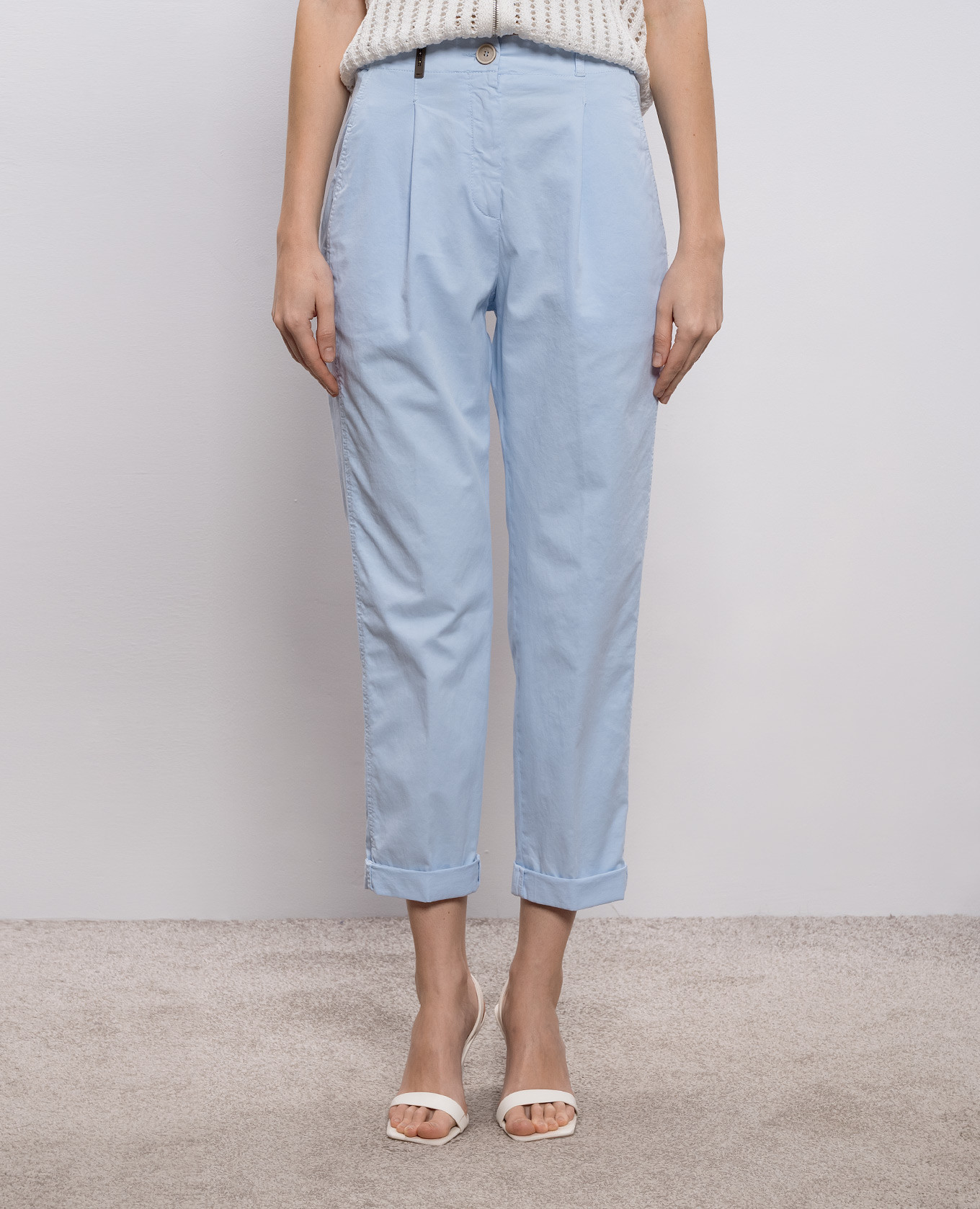 Blue pants with a patch Peserico 3