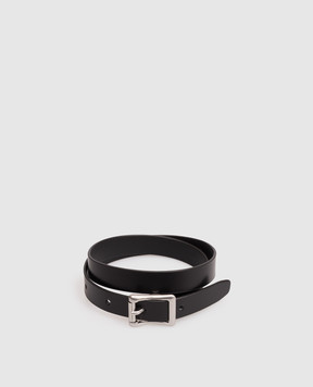Ann Demeulemeester Black leather bracelet Sundvis B0014376LT128